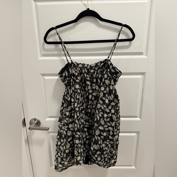 Zara Floral Metallic Printed Romper - Size Small - Picture 7 of 7